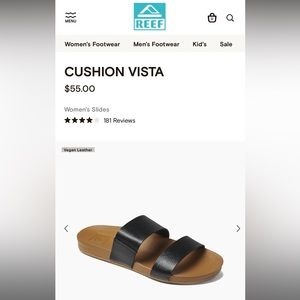 Reef Cushion Vista Slide Sandals - Size 7
